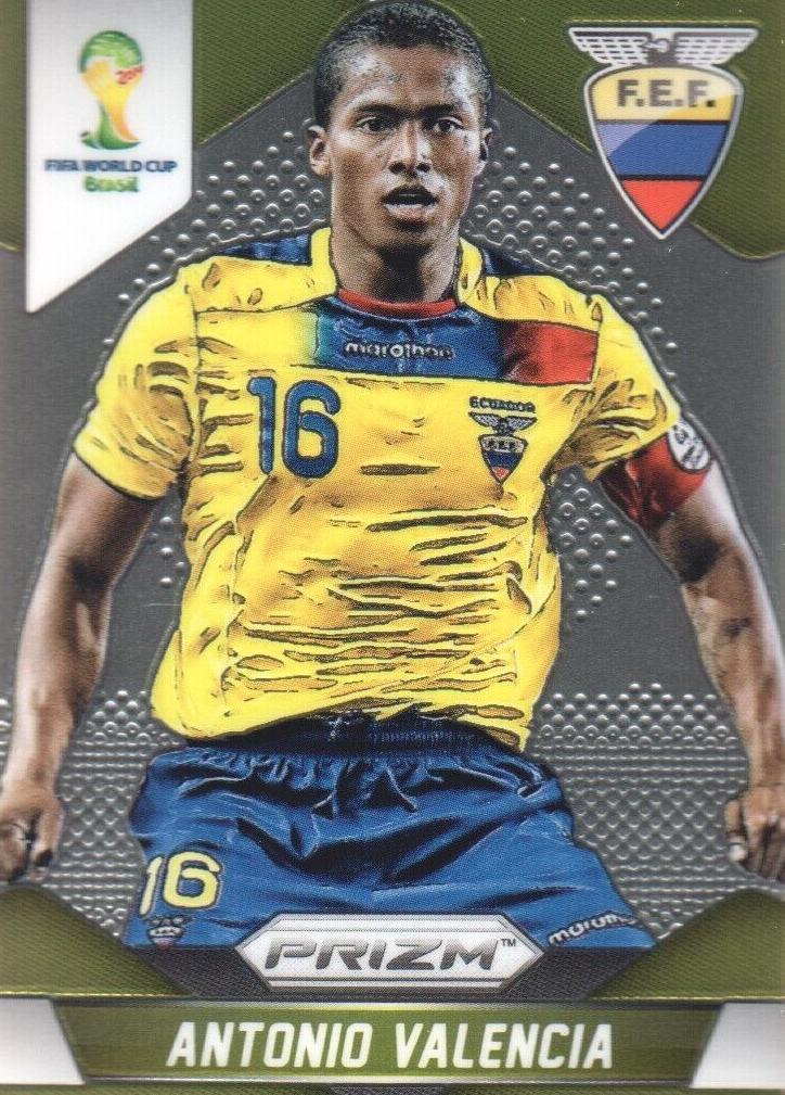 2014 Panini Prizm World Cup Antonio Valencia [Blue Pulsar] #64 card