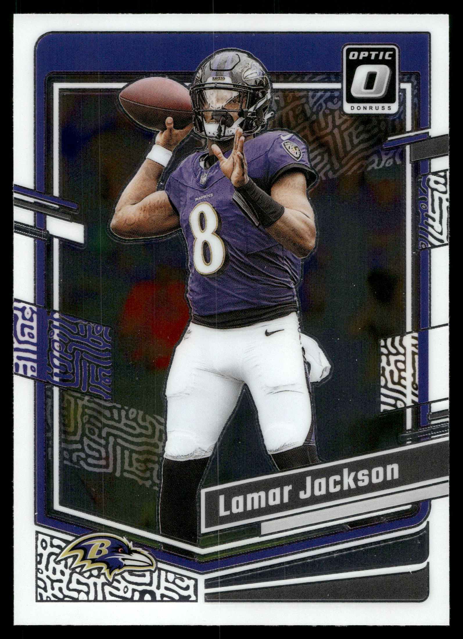 Lamar Jackson 2023 Donruss Optic Football card