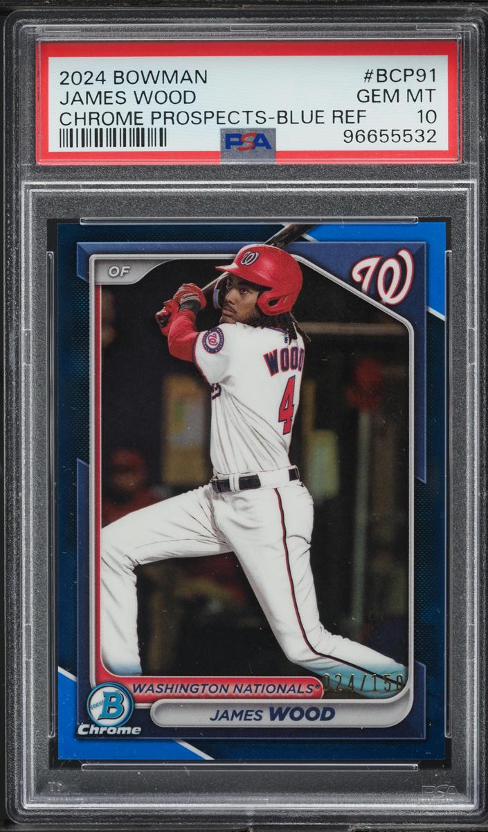 2024 Bowman Chrome Prospects Baseball Blue James Wood #BCP-216 PSA 9