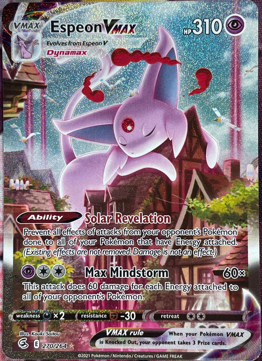 2021 Pokemon Fusion Strike SECRET #270 FA/Espeon VMAX front