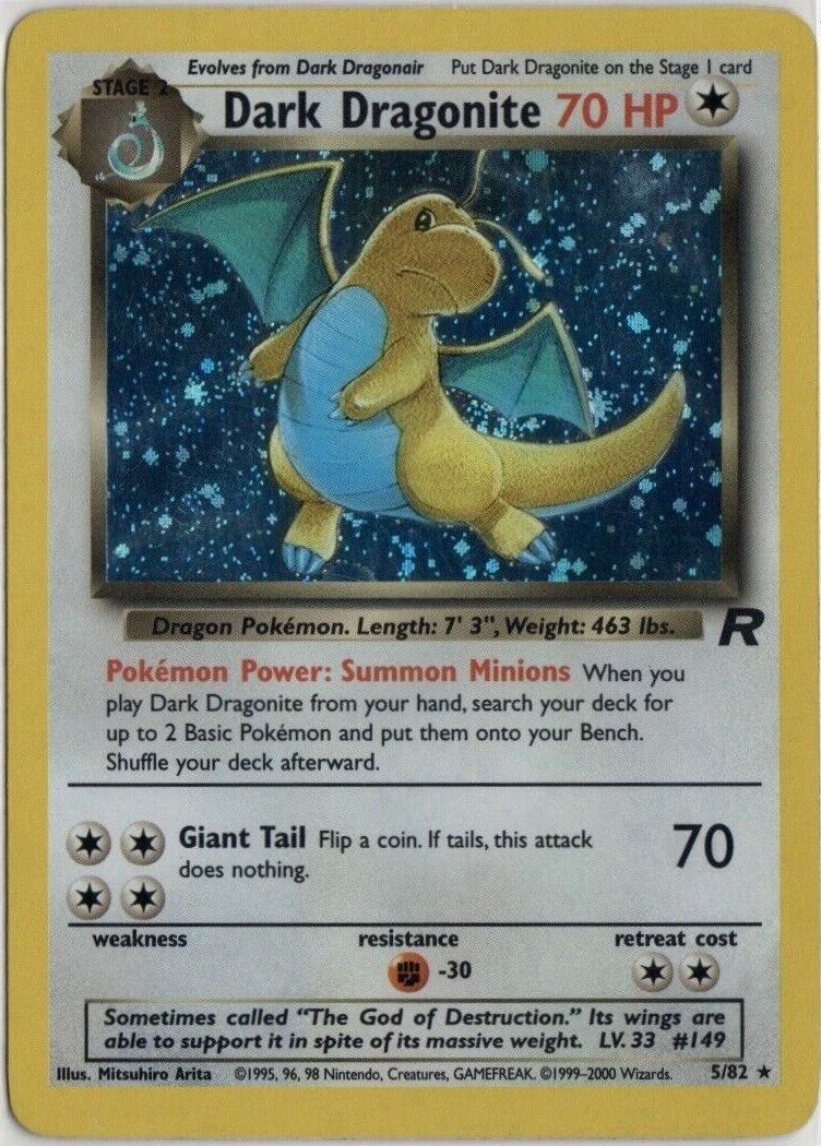 Dark Dragonite Holo 2000 Pokemon Team Rocket