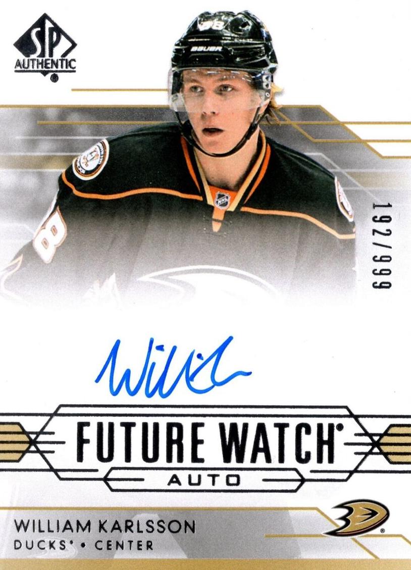 2014 SP Authentic William Karlsson #261 card