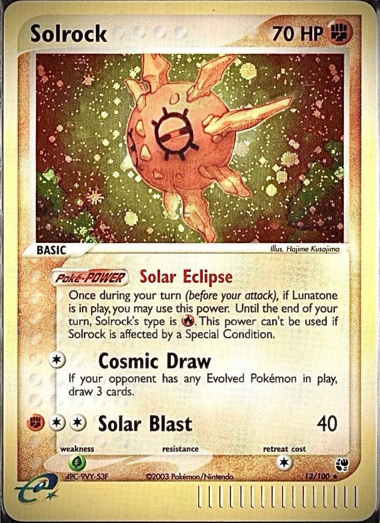 Solrock Holo 2003 Pokemon EX Sandstorm