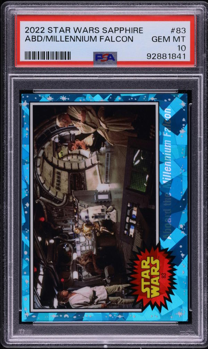 2022 Topps Chrome Sapphire Star Wars Millennium Falcon #83 card