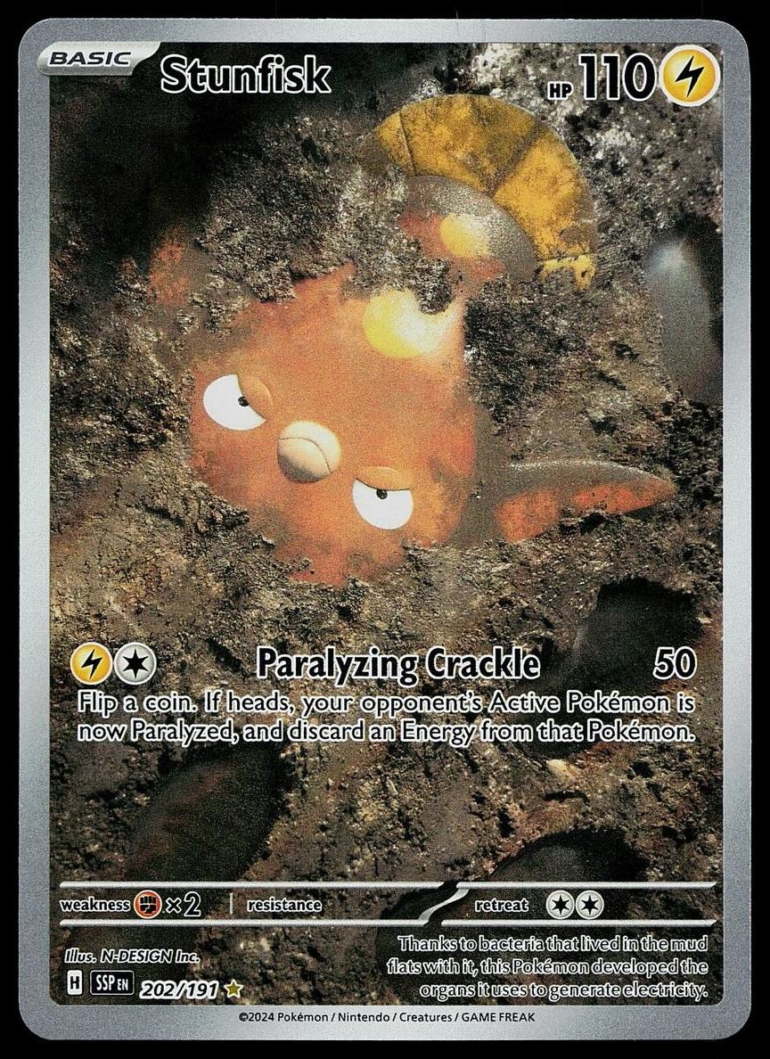Stunfisk 2024 Pokemon Scarlet & Violet Surging Sparks