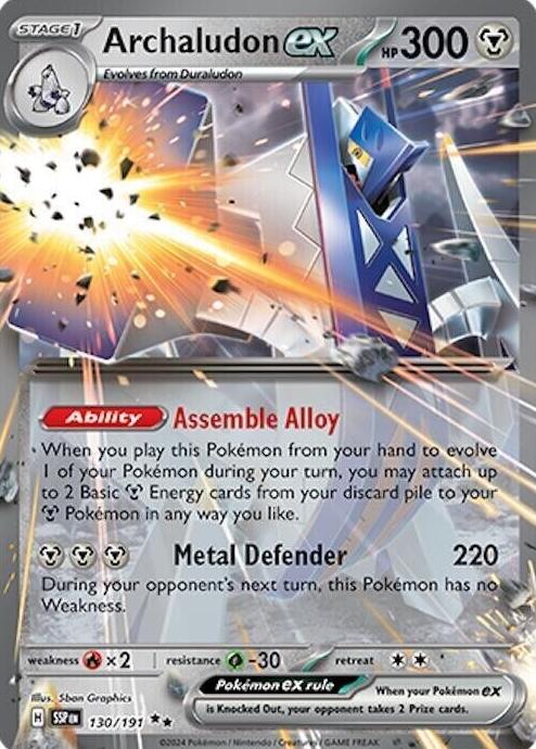 Archaludon EX 2024 Pokemon Scarlet & Violet Surging Sparks
