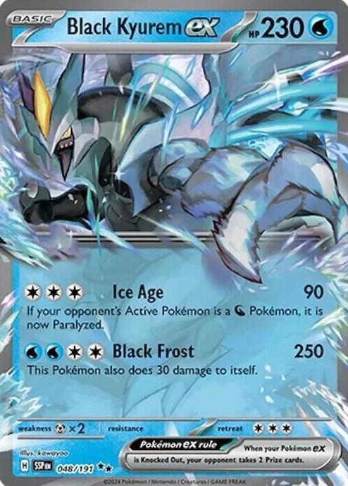 Black Kyurem EX 2024 Pokemon Scarlet & Violet Surging Sparks