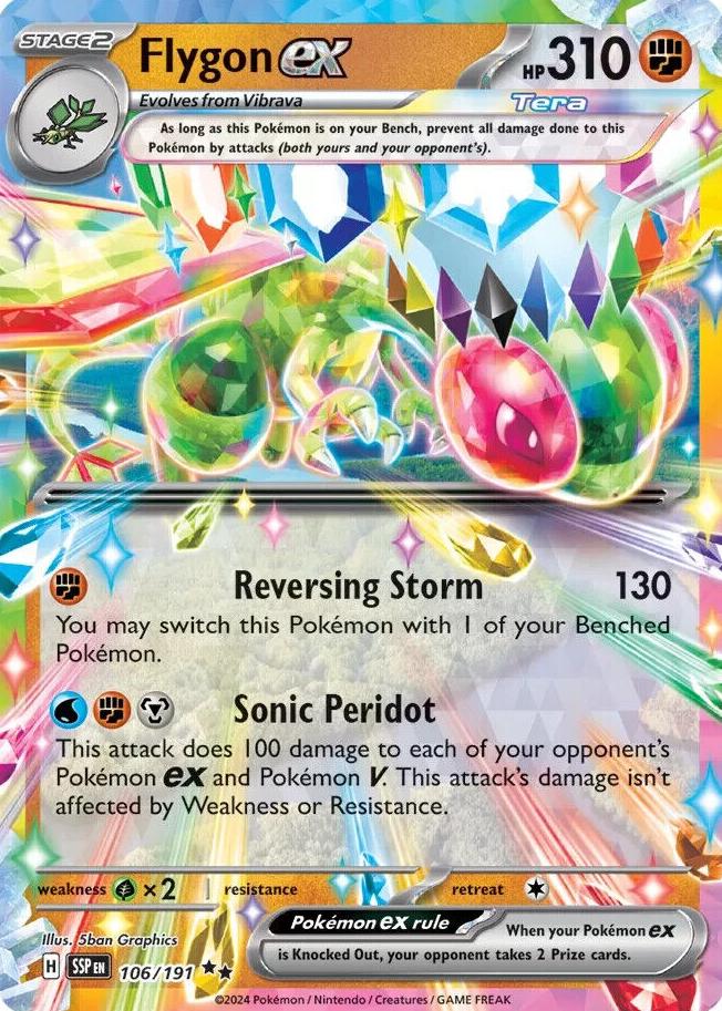 Flygon EX 2024 Pokemon Scarlet & Violet Surging Sparks