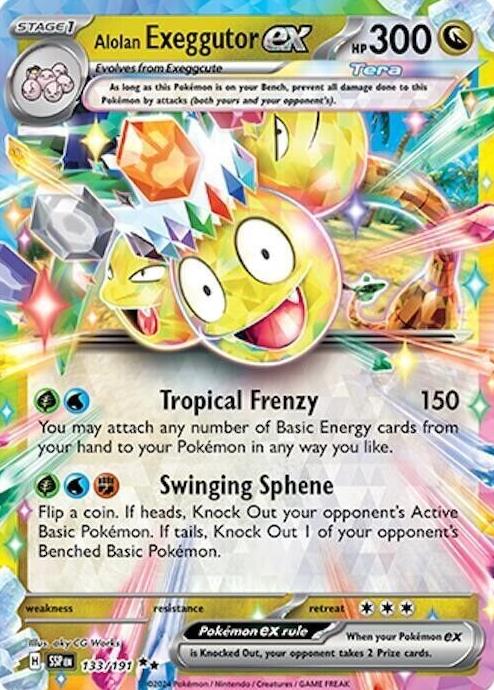 Alolan Exeggutor EX 2024 Pokemon Scarlet & Violet Surging Sparks