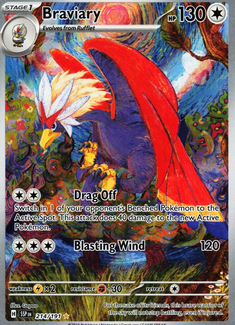Braviary 2024 Pokemon Scarlet & Violet Surging Sparks
