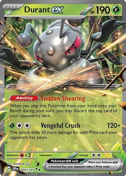 Durant EX 2024 Pokemon Scarlet & Violet Surging Sparks