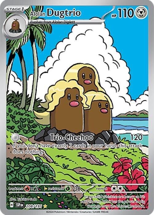 Alolan Dugtrio 2024 Pokemon Scarlet & Violet Surging Sparks