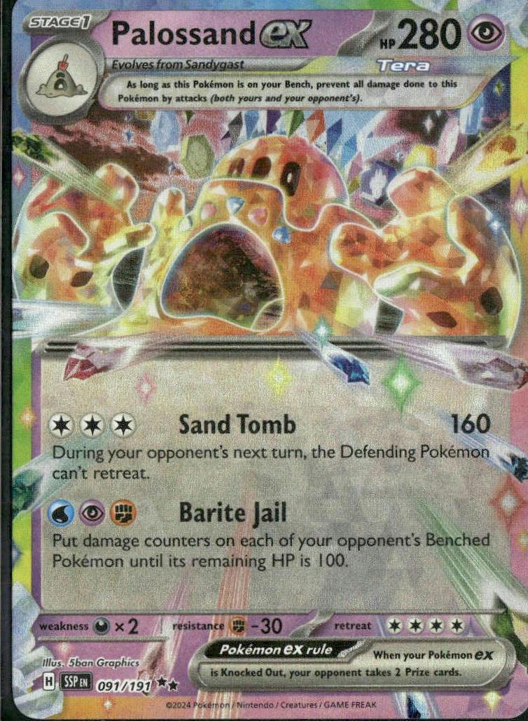 Palossand EX 2024 Pokemon Scarlet & Violet Surging Sparks