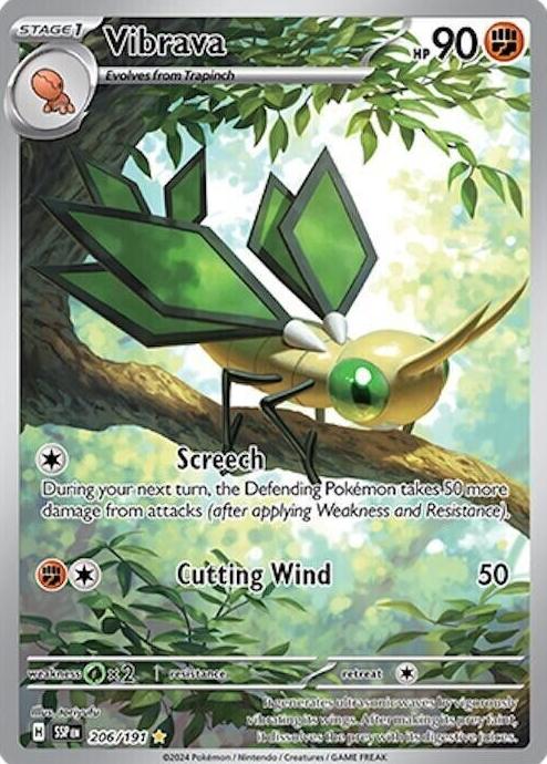 Vibrava 2024 Pokemon Scarlet & Violet Surging Sparks