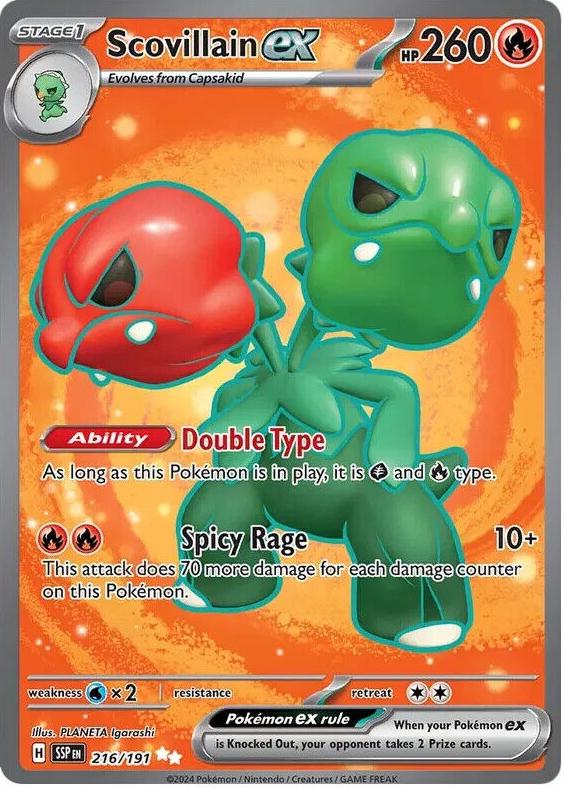 Scovillain EX 2024 Pokemon Scarlet & Violet Surging Sparks