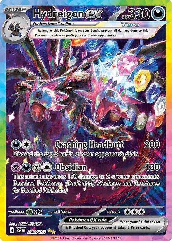 Hydreigon EX 2024 Pokemon Scarlet & Violet Surging Sparks