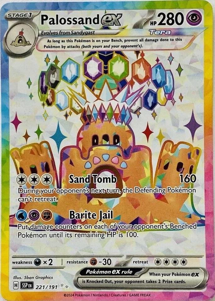 Palossand EX 2024 Pokemon Scarlet & Violet Surging Sparks