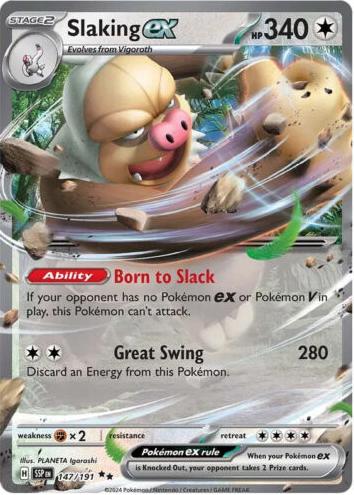 Slaking EX 2024 Pokemon Scarlet & Violet Surging Sparks