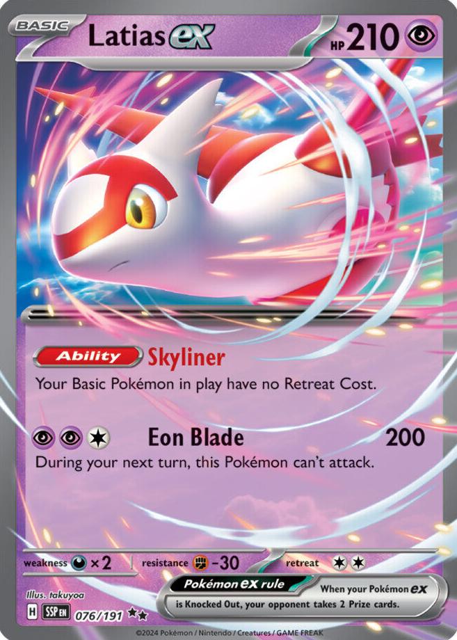 Latias EX 2024 Pokemon Scarlet & Violet Surging Sparks