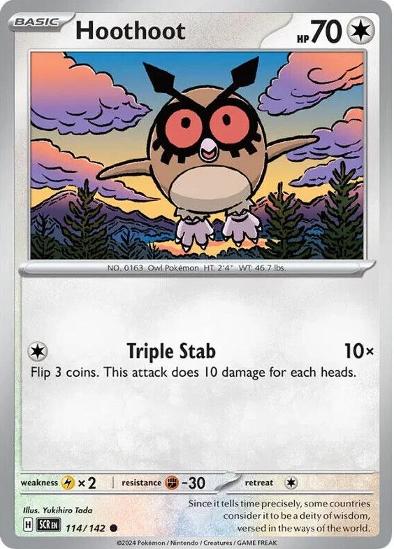 Hoothoot 2024 Pokemon Scarlet & Violet Stellar Crown