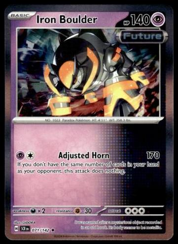 Iron Boulder 2024 Pokemon Scarlet & Violet Stellar Crown