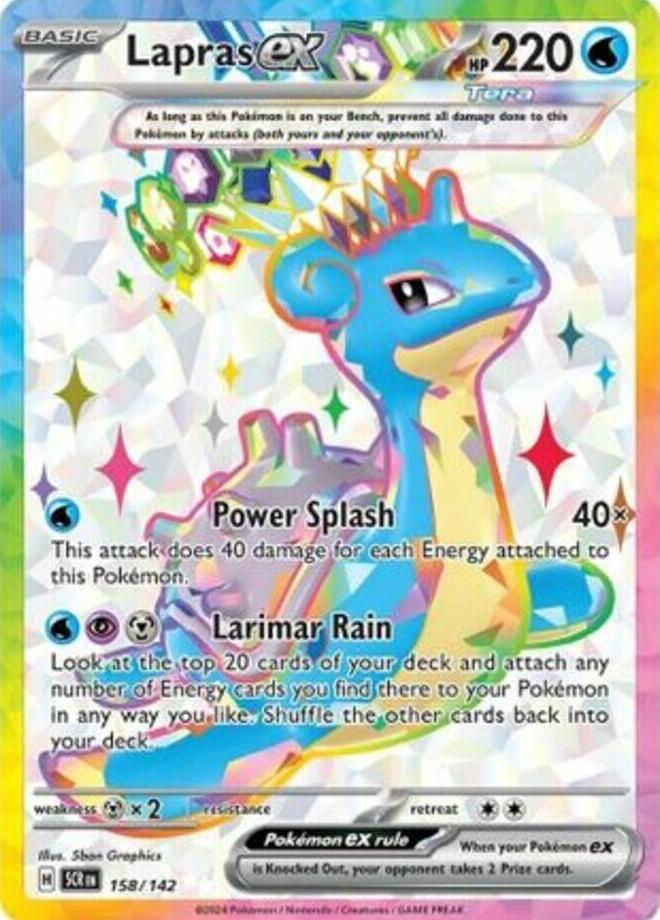 Lapras EX 2024 Pokemon Scarlet & Violet Stellar Crown