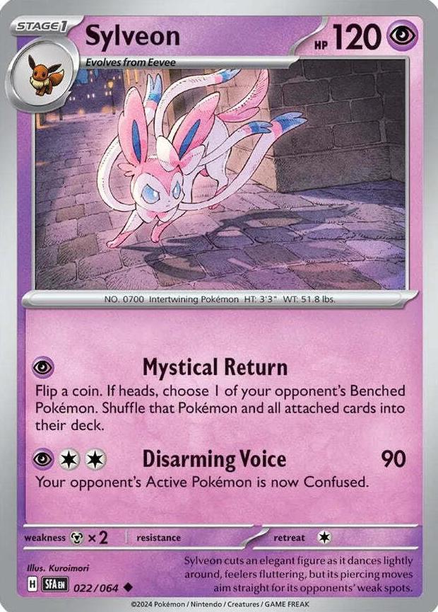 Sylveon 2024 Pokemon Scarlet & Violet Shrouded Fable
