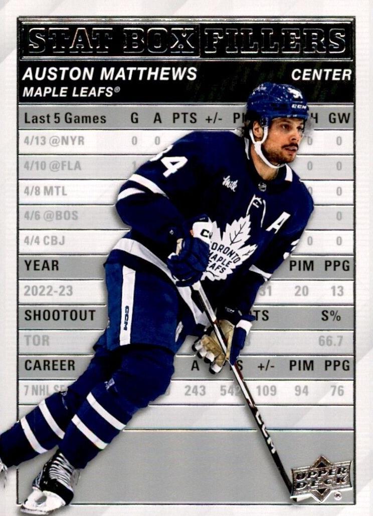 2023 Upper Deck Auston Matthews [Gold] #SB-24 card
