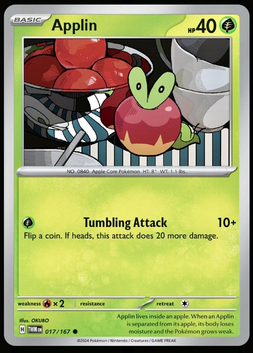 Applin 2024 Pokemon Scarlet & Violet Twilight Masquerade