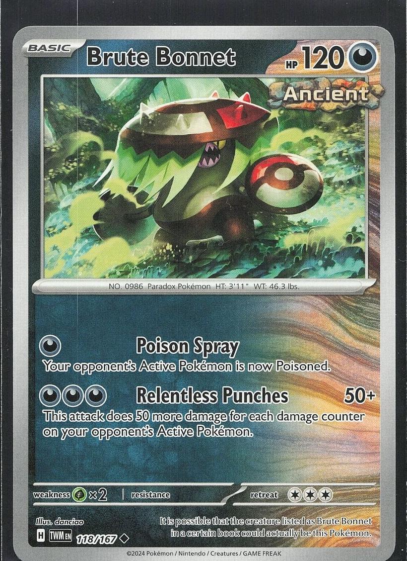 Brute Bonnet 2024 Pokemon Scarlet & Violet Twilight Masquerade