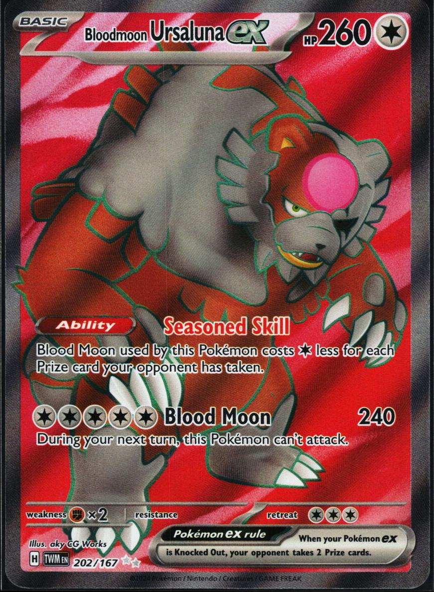 Bloodmoon Ursaluna EX 2024 Pokemon Scarlet & Violet Twilight Masquerade