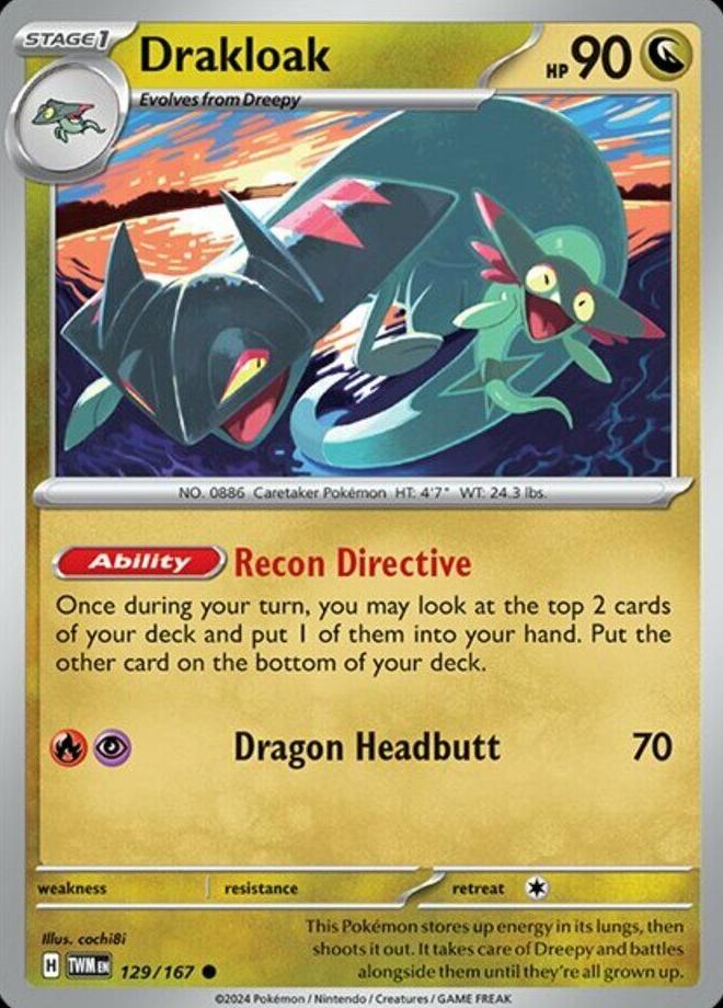 Drakloak 2024 Pokemon Scarlet & Violet Twilight Masquerade