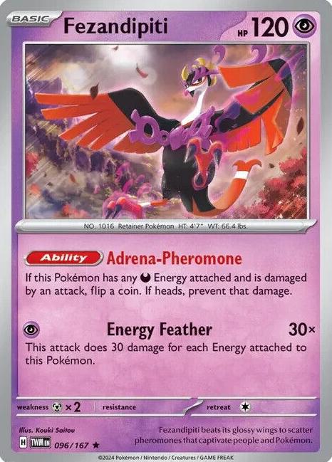 Fezandipiti Holo 2024 Pokemon Scarlet & Violet Twilight Masquerade