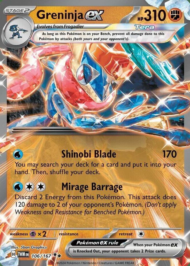 Greninja EX 2024 Pokemon Scarlet & Violet Twilight Masquerade