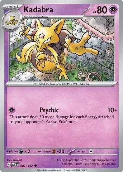 Kadabra 2024 Pokemon Scarlet & Violet Twilight Masquerade