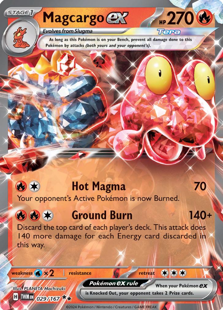 Magcargo EX 2024 Pokemon Scarlet & Violet Twilight Masquerade