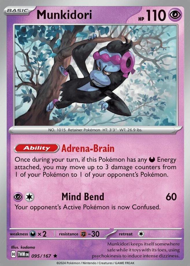 Munkidori Holo 2024 Pokemon Scarlet & Violet Twilight Masquerade