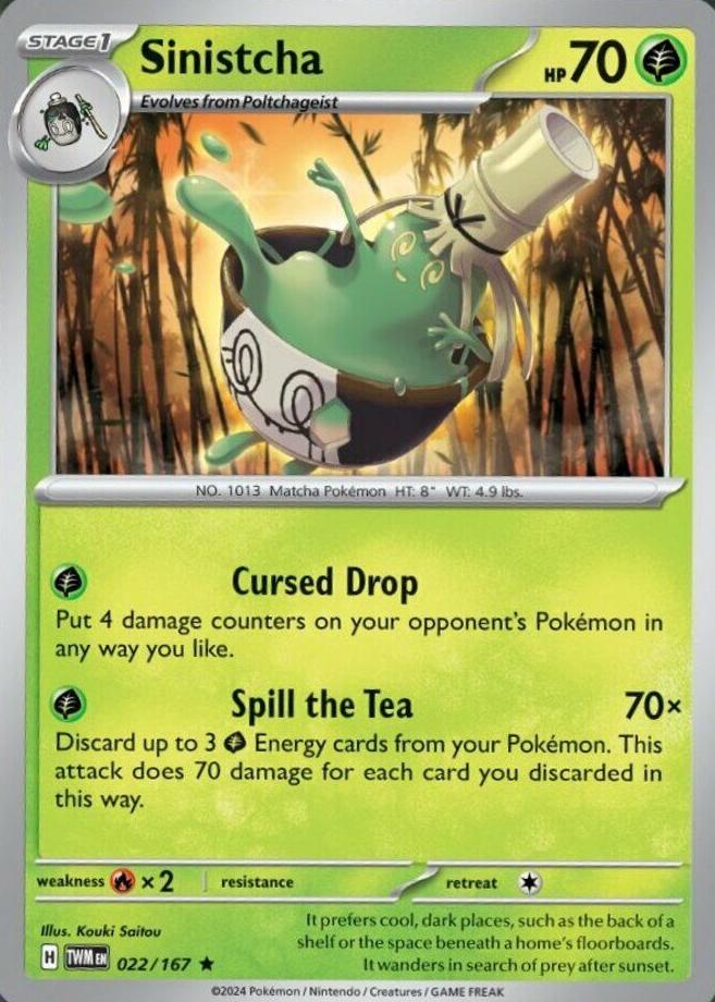 Sinistcha 2024 Pokemon Scarlet & Violet Twilight Masquerade