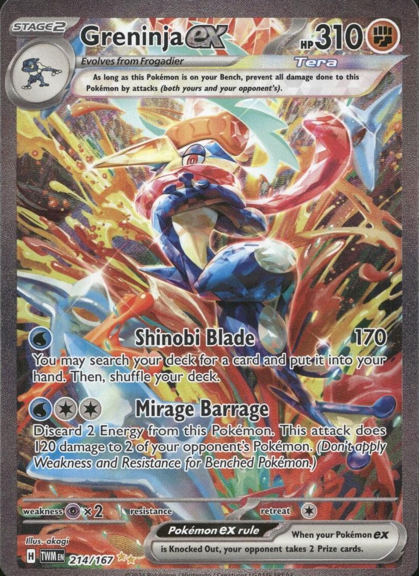 2024 Pokemon Special Illustration Rare #214 Greninja Ex front
