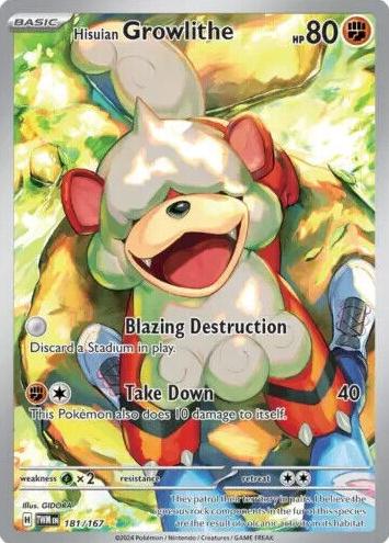 Hisuian Growlithe 2024 Pokemon Scarlet & Violet Twilight Masquerade