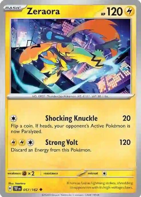 Zeraora 2024 Pokemon Scarlet & Violet Temporal Forces