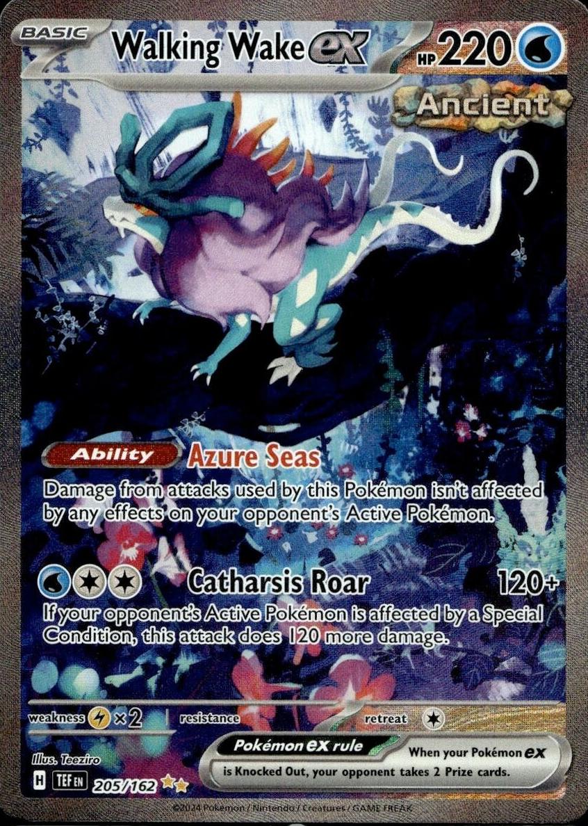 2024 Pokemon Temporal Forces SPECIAL ILLUSTRATION RARE #205 Wake front