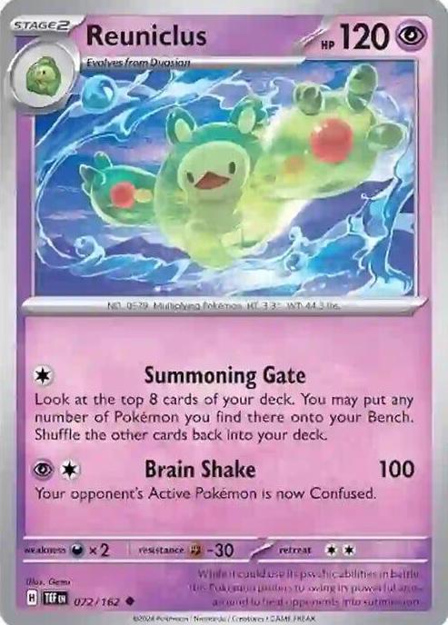 Reuniclus 2024 Pokemon Scarlet & Violet Temporal Forces