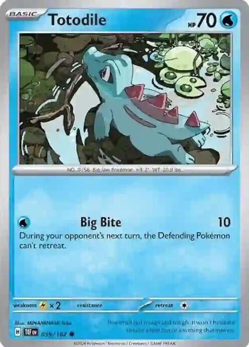 Totodile 2024 Pokemon Scarlet & Violet Temporal Forces