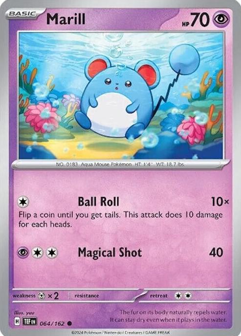 Marill 2024 Pokemon Scarlet & Violet Temporal Forces