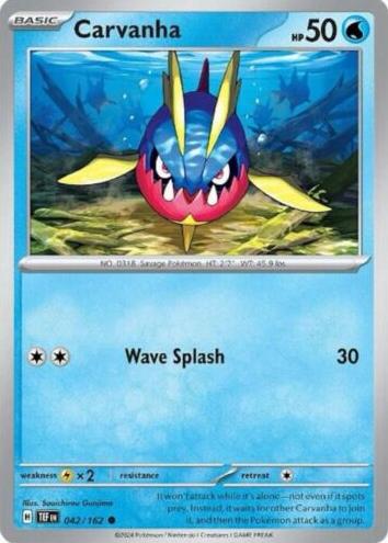Carvanha 2024 Pokemon Scarlet & Violet Temporal Forces