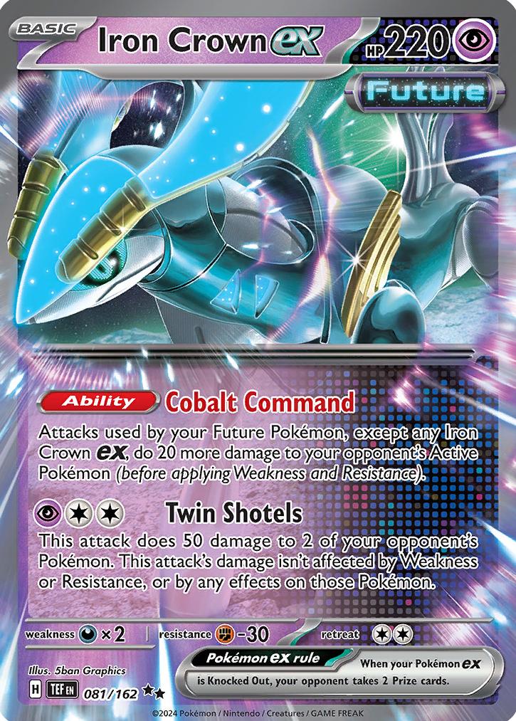 Iron Crown EX 2024 Pokemon Scarlet & Violet Temporal Forces