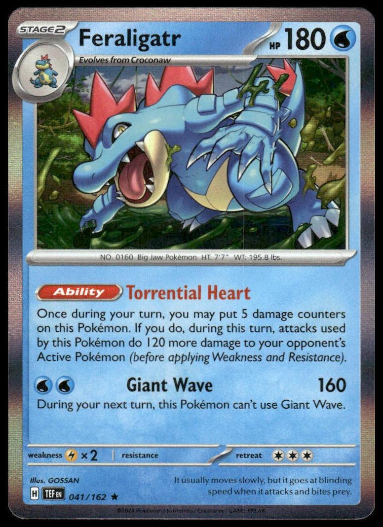 Feraligatr Holo 2024 Pokemon Scarlet & Violet Temporal Forces