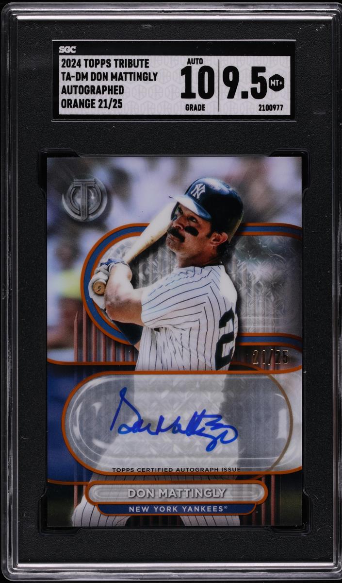 2024 Topps Tribute Baseball Orange Don Mattingly #TA-DM SGC 9