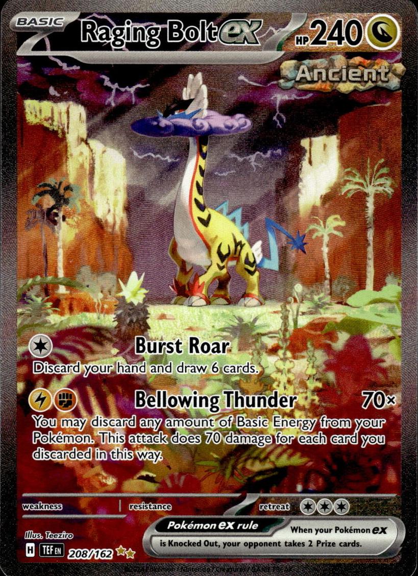 Raging Bolt EX 2024 Pokemon Scarlet & Violet Temporal Forces